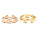 ジョージジェンセン Georg Jensen イエローゴールド×ピンクゴールド K18YG K18PG リング 指輪 K18YG×K18PG Au750 18K 18金 2連 2重 13.5号