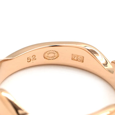 ジョージジェンセン Georg Jensen イエローゴールド×ピンクゴールド K18YG K18PG リング 指輪 K18YG×K18PG Au750 18K 18金 2連 2重 13.5号