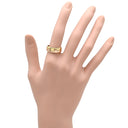 ジョージジェンセン Georg Jensen イエローゴールド×ピンクゴールド K18YG K18PG リング 指輪 K18YG×K18PG Au750 18K 18金 2連 2重 13.5号