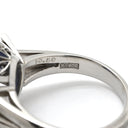 ノンブランド NON BRAND スターサファイア ダイヤ ブルー×プラチナシルバー Pt900 サファイア リング 指輪 13.50ct オーバルカボションカット Pt900 青 艶消し加工 マット仕上げ 天然石 10号