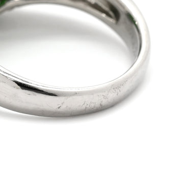 ノンブランド NON BRAND ヒスイ 4.3ct ダイヤモンド プラチナシルバー Pt900 ヒスイ ダイヤモンド リング 指輪 緑 グリーン 翡翠 ひすい ジェダイト プラチナ900 14号