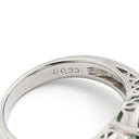 ノンブランド NON BRAND ヒスイ 4.3ct ダイヤモンド プラチナシルバー Pt900 ヒスイ ダイヤモンド リング 指輪 緑 グリーン 翡翠 ひすい ジェダイト プラチナ900 14号