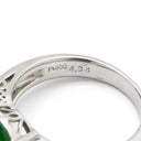 ノンブランド NON BRAND ヒスイ 4.3ct ダイヤモンド プラチナシルバー Pt900 ヒスイ ダイヤモンド リング 指輪 緑 グリーン 翡翠 ひすい ジェダイト プラチナ900 14号