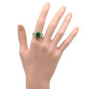 ノンブランド NON BRAND ヒスイ 4.3ct ダイヤモンド プラチナシルバー Pt900 ヒスイ ダイヤモンド リング 指輪 緑 グリーン 翡翠 ひすい ジェダイト プラチナ900 14号