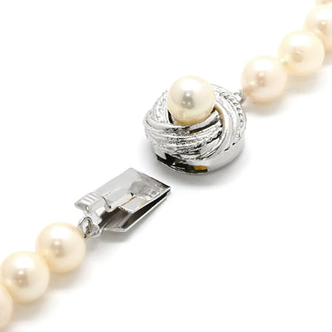 ノンブランド NON BRAND パール 7.0mm パールホワイト シルバー パール ネックレス あこや アコヤ 真珠 silver シルバー 1連 ラウンド セミラウンド