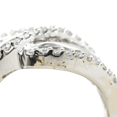 ノンブランド NON BRAND ダイヤモンド 1.50ct ホワイトゴールド K18WG ダイヤモンド リング 指輪 パヴェダイヤ バゲットカット デザインリング 18K 750 WG 17号