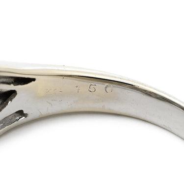 ノンブランド NON BRAND ダイヤモンド 1.50ct ホワイトゴールド K18WG ダイヤモンド リング 指輪 パヴェダイヤ バゲットカット デザインリング 18K 750 WG 17号