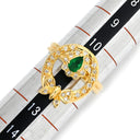 ノンブランド NON BRAND ゴールドリング イエローゴールド K18YG エメラルド ダイヤモンド リング 指輪 Au750 18金 ダイヤモンド エメラルド スピナーリング リボンモチーフ 蝶 11号