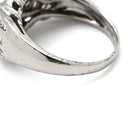 ノンブランド NON BRAND ダイヤ 0.90ct プラチナシルバー Pt900 ダイヤモンド リング 指輪 Pt900 プラチナ パヴェ メレダイヤ 3列 3連 ウェーブ バゲットカット 13号