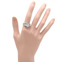 ノンブランド NON BRAND ダイヤ 0.90ct プラチナシルバー Pt900 ダイヤモンド リング 指輪 Pt900 プラチナ パヴェ メレダイヤ 3列 3連 ウェーブ バゲットカット 13号