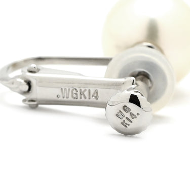ノンブランド NON BRAND パール 8.5mm 両耳用 パールホワイト×ホワイトゴールド K14WG パール イヤリング K14WG 1P 1粒 あこや アコヤ 真珠 ラウンドシェイプ