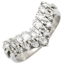 ノンブランド NON BRAND ダイヤモンド 0.50ct リング プラチナシルバー Pt900 ダイヤモンド リング 指輪 V字 Vライン プラチナ900 11号