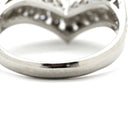 ノンブランド NON BRAND ダイヤモンド 0.50ct リング プラチナシルバー Pt900 ダイヤモンド リング 指輪 V字 Vライン プラチナ900 11号