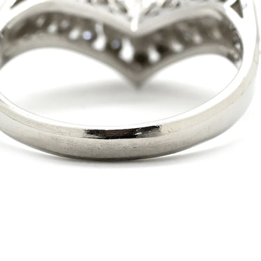 ノンブランド NON BRAND ダイヤモンド 0.50ct リング プラチナシルバー Pt900 ダイヤモンド リング 指輪 V字 Vライン プラチナ900 11号