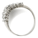 ノンブランド NON BRAND ダイヤ 1.0ct プラチナシルバー Pt900 ダイヤモンド リング 指輪 Pt900 パヴェ メレ V字デザイン Vライン 12.5号