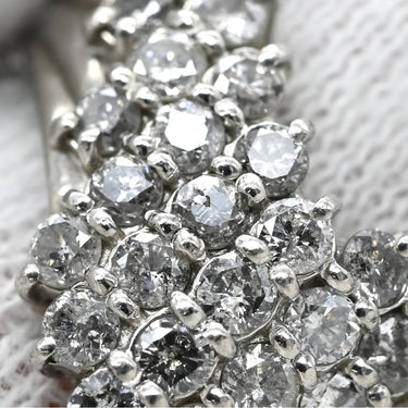 ノンブランド NON BRAND ダイヤ 1.0ct プラチナシルバー Pt900 ダイヤモンド リング 指輪 Pt900 パヴェ メレ V字デザイン Vライン 12.5号