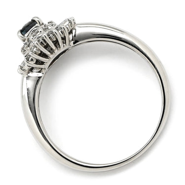 ノンブランド NON BRAND アレキサンドライト ダイヤリング プラチナシルバー Pt900 アレキサンドライト ダイヤモンド リング 指輪 クリソベリル ブルー プラチナム PT 10号