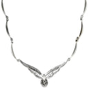 ノンブランド NON BRAND ダイヤ ペンダント ホワイトゴールド K18WG ダイヤモンド ネックレス K18WG Au750 18K 18金 メレダイア ウィング 翼デザイン プレートチェーン 雫 1P