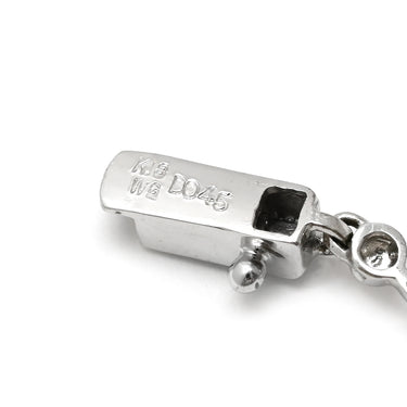 ノンブランド NON BRAND ダイヤ ペンダント ホワイトゴールド K18WG ダイヤモンド ネックレス K18WG Au750 18K 18金 メレダイア ウィング 翼デザイン プレートチェーン 雫 1P