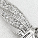 ノンブランド NON BRAND ダイヤ ペンダント ホワイトゴールド K18WG ダイヤモンド ネックレス K18WG Au750 18K 18金 メレダイア ウィング 翼デザイン プレートチェーン 雫 1P