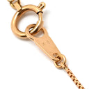 ノンブランド NON BRAND クロス ダイヤモンド ピンクゴールド K18PG ダイヤモンド ネックレス Au750 18K 18金 PG フラワーモチーフ 5P 5粒