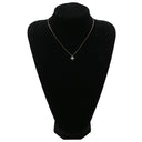 ノンブランド NON BRAND クロス ダイヤモンド ピンクゴールド K18PG ダイヤモンド ネックレス Au750 18K 18金 PG フラワーモチーフ 5P 5粒