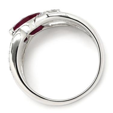 ノンブランド NON BRAND ルビー 1.27ct ダイヤモンド プラチナシルバー Pt900 ルビー ダイヤモンド リング 指輪 レッド 赤 1石 ダイヤ プラチナ900 15.5号