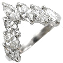 ノンブランド NON BRAND ダイヤモンド 1.14ct プラチナシルバー Pt900 ダイヤモンド リング 指輪 V字 Vライン プラチナ900 PM900 マーキスカット 7石 12号