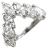 ノンブランド NON BRAND ダイヤモンド 1.14ct プラチナシルバー Pt900 ダイヤモンド リング 指輪 V字 Vライン プラチナ900 PM900 マーキスカット 7石 12号