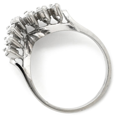 ノンブランド NON BRAND ダイヤモンド 1.14ct プラチナシルバー Pt900 ダイヤモンド リング 指輪 V字 Vライン プラチナ900 PM900 マーキスカット 7石 12号