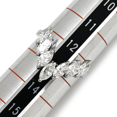 ノンブランド NON BRAND ダイヤモンド 1.14ct プラチナシルバー Pt900 ダイヤモンド リング 指輪 V字 Vライン プラチナ900 PM900 マーキスカット 7石 12号