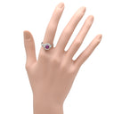 ノンブランド NON BRAND スタールビー 1.96ct ダイヤ レッドXプラチナシルバー Pt900 ルビー ダイヤモンド リング 指輪 赤 1粒 テーパー メレダイヤ オーバルカボションカット プラチナ 13.5号