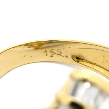 ノンブランド NON BRAND テーパードバゲット ダイヤモンドリング イエローゴールド K18YG ダイヤモンド リング 指輪 K18 Au750 YG 1.55ct バゲットカット 11.5号