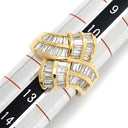 ノンブランド NON BRAND テーパードバゲット ダイヤモンドリング イエローゴールド K18YG ダイヤモンド リング 指輪 K18 Au750 YG 1.55ct バゲットカット 11.5号