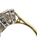 ノンブランド NON BRAND ダイヤモンド 0.69ct イエローゴールドXホワイトゴールド K18YG K18WG ダイヤモンド リング 指輪 3P 3粒 3石 18K 750 YG WG コンビ ブリリアントカット 一文字 10.5号