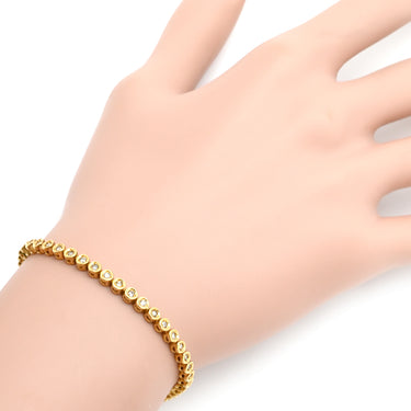 ノンブランド NON BRAND テニスブレスレット 1.0ct ダイヤモンド イエローゴールド K18YG ダイヤモンド ブレスレット 18K 750 YG 18金