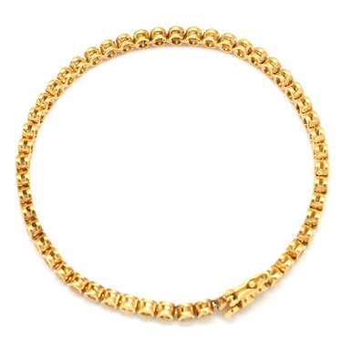 ノンブランド NON BRAND テニスブレスレット 1.0ct ダイヤモンド イエローゴールド K18YG ダイヤモンド ブレスレット 18K 750 YG 18金