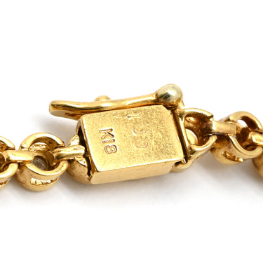 ノンブランド NON BRAND テニスブレスレット 1.0ct ダイヤモンド イエローゴールド K18YG ダイヤモンド ブレスレット 18K 750 YG 18金