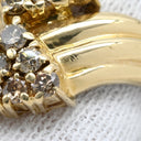 ノンブランド NON BRAND ダイヤ リング イエローゴールド K18YG ダイヤモンド リング 指輪 Au750 18K 18金 YG ブラウンダイヤ 0.51t 2連 トライアングル 14号