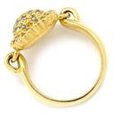 ノンブランド NON BRAND ハート ダイヤモンド 0.53ct イエローゴールド K18YG ダイヤモンド リング 指輪 パヴェダイヤ 18K 750 YG 11号