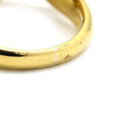 ノンブランド NON BRAND ハート ダイヤモンド 0.53ct イエローゴールド K18YG ダイヤモンド リング 指輪 パヴェダイヤ 18K 750 YG 11号