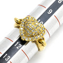ノンブランド NON BRAND ハート ダイヤモンド 0.53ct イエローゴールド K18YG ダイヤモンド リング 指輪 パヴェダイヤ 18K 750 YG 11号
