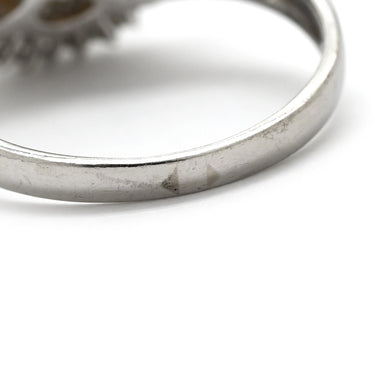 ノンブランド NON BRAND パール 9.0mm ダイヤ 0.50ct プラチナシルバー Pt900 パール ダイヤモンド リング 指輪 1P 1粒 あこや アコヤ 真珠 Pt900 プラチナ パヴェダイヤ 13.5号