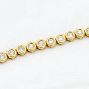 ノンブランド NON BRAND ダイヤ ペンダント イエローゴールド K18YG ダイヤモンド ネックレス Au750 18K 18金 インライン ベゼルセッティング 2.04ct