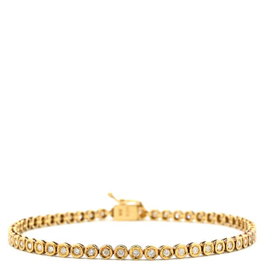 ノンブランド NON BRAND テニスブレスレット 1.0ct ダイヤモンド イエローゴールド K18YG ダイヤモンド ブレスレット