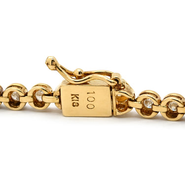 ノンブランド NON BRAND テニスブレスレット 1.0ct ダイヤモンド イエローゴールド K18YG ダイヤモンド ブレスレット