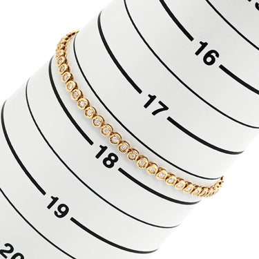 ノンブランド NON BRAND テニスブレスレット 1.0ct ダイヤモンド イエローゴールド K18YG ダイヤモンド ブレスレット