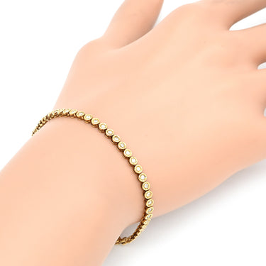 ノンブランド NON BRAND テニスブレスレット 1.0ct ダイヤモンド イエローゴールド K18YG ダイヤモンド ブレスレット
