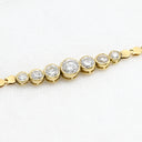 ノンブランド NON BRAND ダイヤ ペンダント イエローゴールド K18YG ダイヤモンド ネックレス Au750 18K 18金 ダイヤモンド7P 7粒 ベゼルセッティング 1.00ct