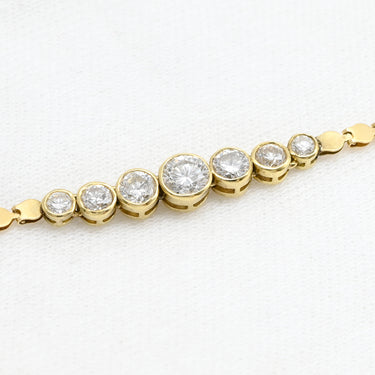 ノンブランド NON BRAND ダイヤ ペンダント イエローゴールド K18YG ダイヤモンド ネックレス Au750 18K 18金 ダイヤモンド7P 7粒 ベゼルセッティング 1.00ct